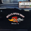 Personalized Hot Rod Bird Lettering Vinyl Sticker 10744
