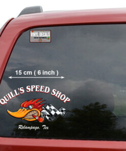 Personalized Hot Rod Bird Lettering Vinyl Sticker 10744