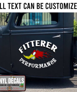 Personalized Hot Rod Bird Mr Horse Power Lettering Vinyl Sticker 10611