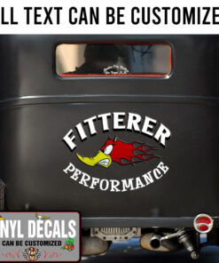 Personalized Hot Rod Bird Mr Horse Power Lettering Vinyl Sticker 10611