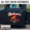 Personalized Hot Rod Bird Pinstriping Lettering Sticker 10956