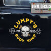 Personalized Skull Hot Rod Lettering Vinyl Sticker 10450