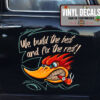 Personalized Hot Rod Bird We Build The Best And Fix The Rest Vinyl Sticker 10363