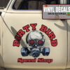 Personalized Skull Hot Rod Vinyl Sticker 10414