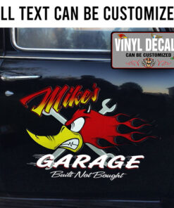 Personalized Hot Rod Built Not Bought Lettering Vinyl Sticker 10551