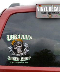 Personalized Skull Lettering Sticker 10961