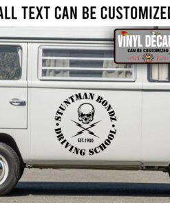 Personalized Skull Lettering Sticker 11548