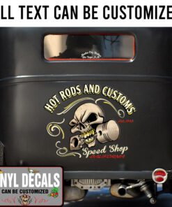 Personalized Hot Rod Classic Car Door Sticker 11251