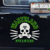 Personalized Skull Nuclear Radioactive Danger Lettering Vinyl Sticker 10447