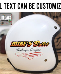 Personalized Hot Rod Dragster Lettering Sticker 12097