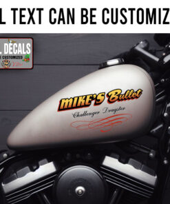 Personalized Hot Rod Dragster Lettering Sticker 12097