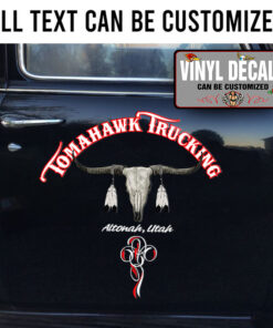 Personalized Skull Pinstriping Lettering Vinyl Sticker 10570