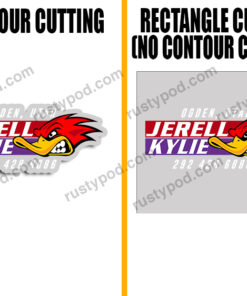 Personalized Hot Rod Duck Car Doorsticker 11196