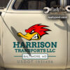 Personalized Hot Rod Duck Lettering For Transport Company Sticker 11161
