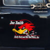 Personalized Hot Rod Duck Lettering Sticker 11003