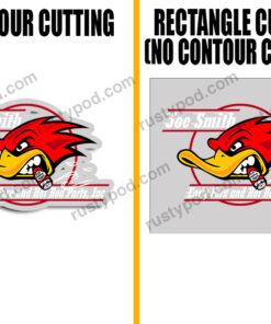 Personalized Hot Rod Duck Lettering Sticker 11003