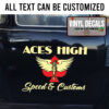 Personalized Spark Plug Ace And Wings Sticker 11472