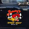 Personalized Hot Rod Duck Lettering Vinyl Sticker 10666