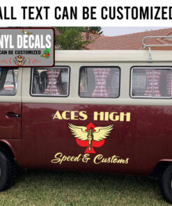 Personalized Spark Plug Ace And Wings Sticker 11472
