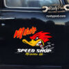 Personalized Hot Rod Duck Lettering Vinyl Sticker 10722