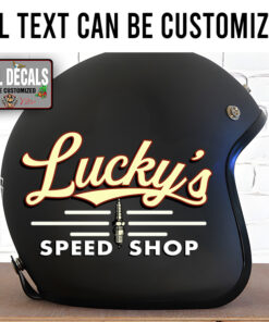Personalized Spark Plug Lettering Sticker 11925