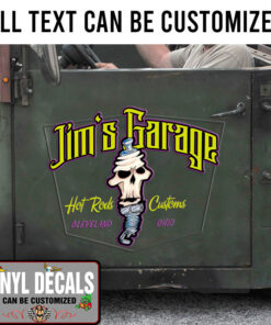 Personalized Spark Plug Lettering Vinyl Sticker 10496