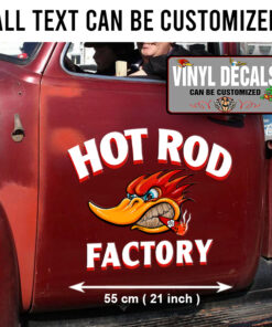Personalized Hot Rod Factory Hot Rod Bird Kustom Kulture Vinyl Sticker 10197