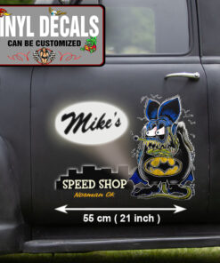 Personalized Hot Rod Garage Bat Fink Pinstriping Kustom Kulture Vinyl Sticker 10089
