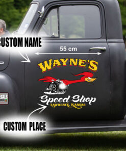 Personalized Speed Bird Hot Rod Vinyl Sticker 09616