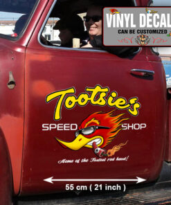 Personalized Hot Rod Garage Hot Rod Bird Rat Rod Vinyl Sticker 10194