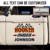 Personalized Hot Rod Garage Checker Flag Sticker 12037