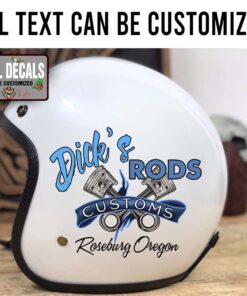 Personalized Hot Rod Garage Crossing Piston Sticker 12033