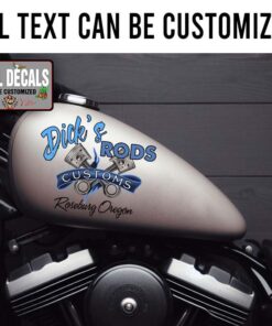 Personalized Hot Rod Garage Crossing Piston Sticker 12033