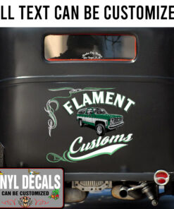 Personalized Hot Rod Garage Custom Sticker 11028