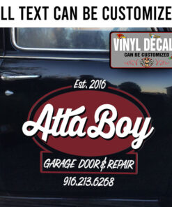 Personalized Hot Rod Garage Hand Paint Vinyl Sticker 10482