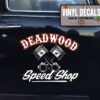 Personalized Speed Shop Crossing Piston Sticker 12015