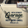 Personalized Hot Rod Garage Lettering Hot Rod Art Sticker 11448