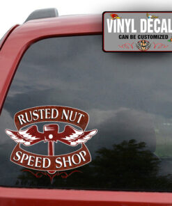 Personalized Speed Shop Flying Piston Sticker 11354