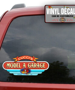 Personalized Hot Rod Garage Lettering Sticker 10998