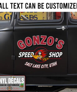 Personalized Speed Shop Hot Rod Art Sticker 11454