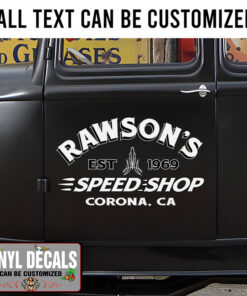Personalized Speed Shop Hot Rod Sticker 11450