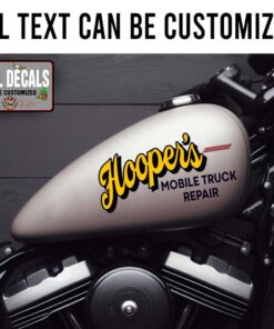 Personalized Hot Rod Garage Lettering Sticker 12038