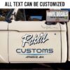 Personalized Hot Rod Garage Lettering Sticker 12042