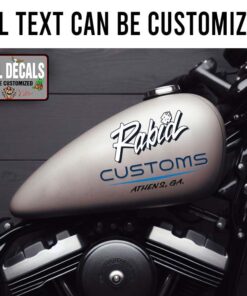 Personalized Hot Rod Garage Lettering Sticker 12042