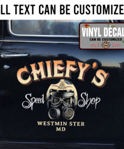 Personalized Speed Shop Lettering Sticker 11353