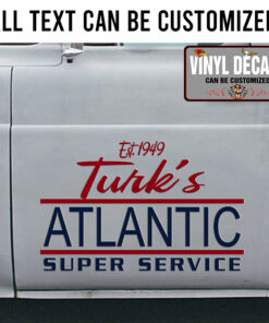 Personalized Hot Rod Garage Lettering Vinyl Sticker 10418