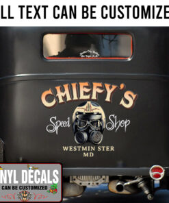 Personalized Speed Shop Lettering Sticker 11353