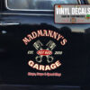 Personalized Hot Rod Garage Lettering Vinyl Sticker 10717