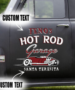 Personalized Speed Shop Lettering Vinyl Sticker 10690