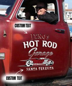 Personalized Speed Shop Lettering Vinyl Sticker 10690